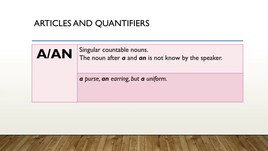 articles and quantifiers 2