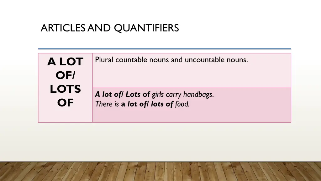 articles and quantifiers 5