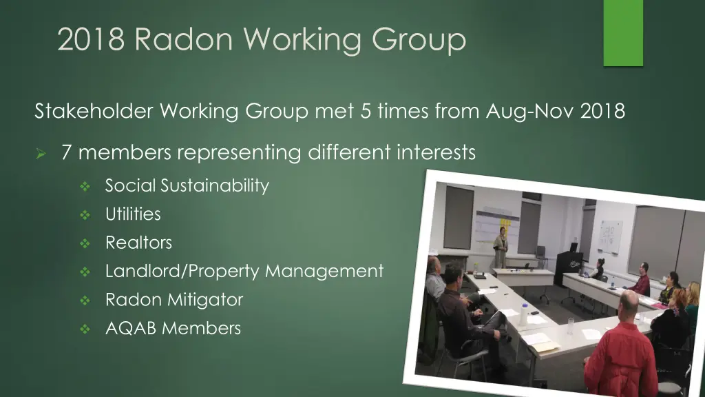 2018 radon working group