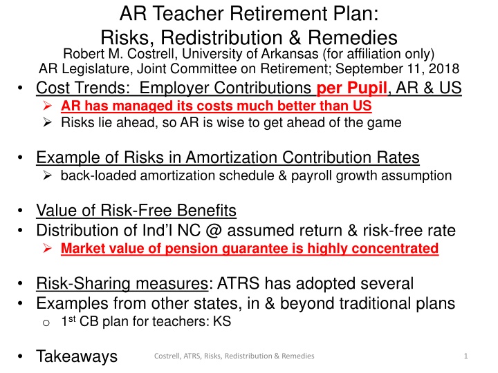 ar teacher retirement plan risks redistribution