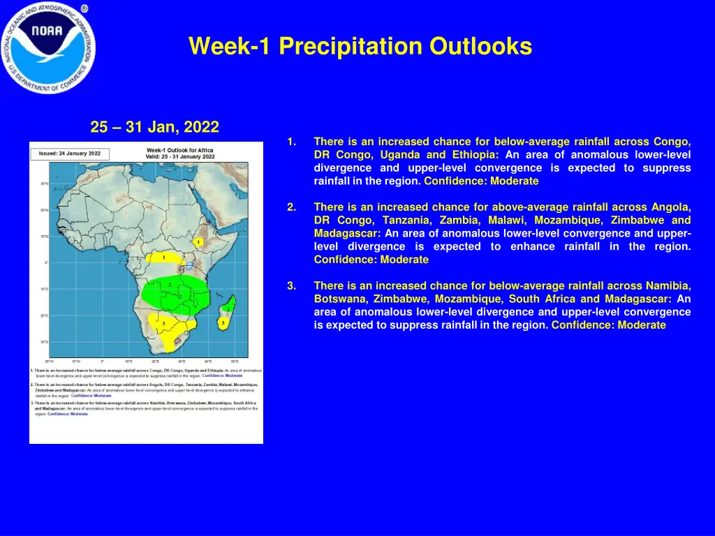 week 1 precipitation outlooks