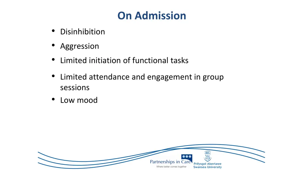 on admission