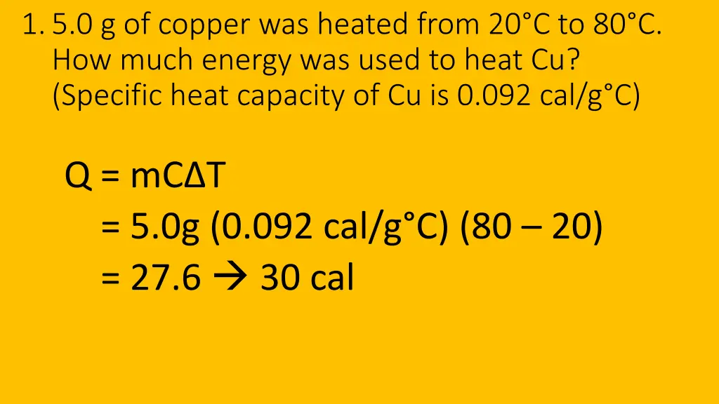 1 5 0 g of copper was heated from