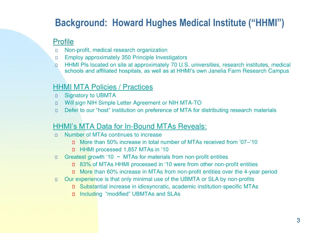 background howard hughes medical institute hhmi