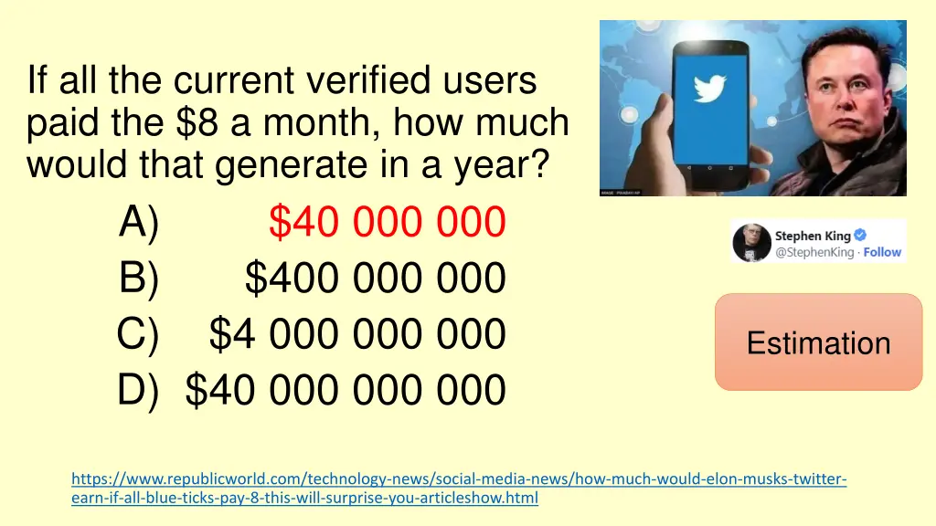 if all the current verified users paid 1