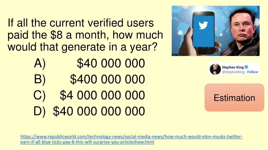 if all the current verified users paid