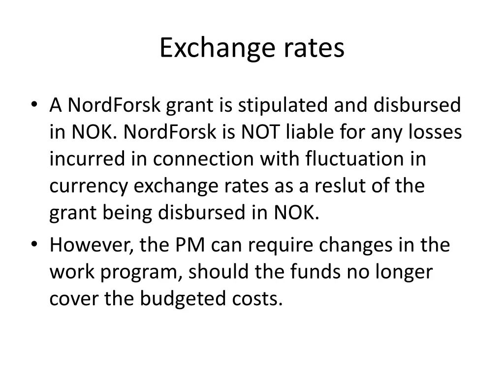 exchange rates