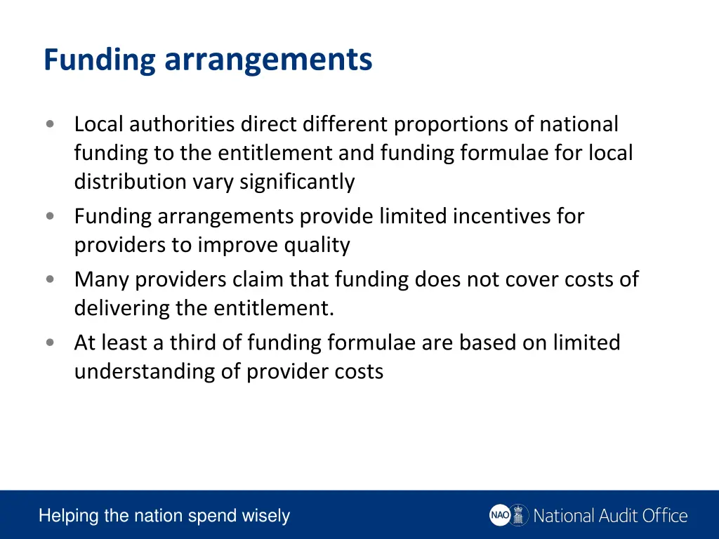 funding arrangements