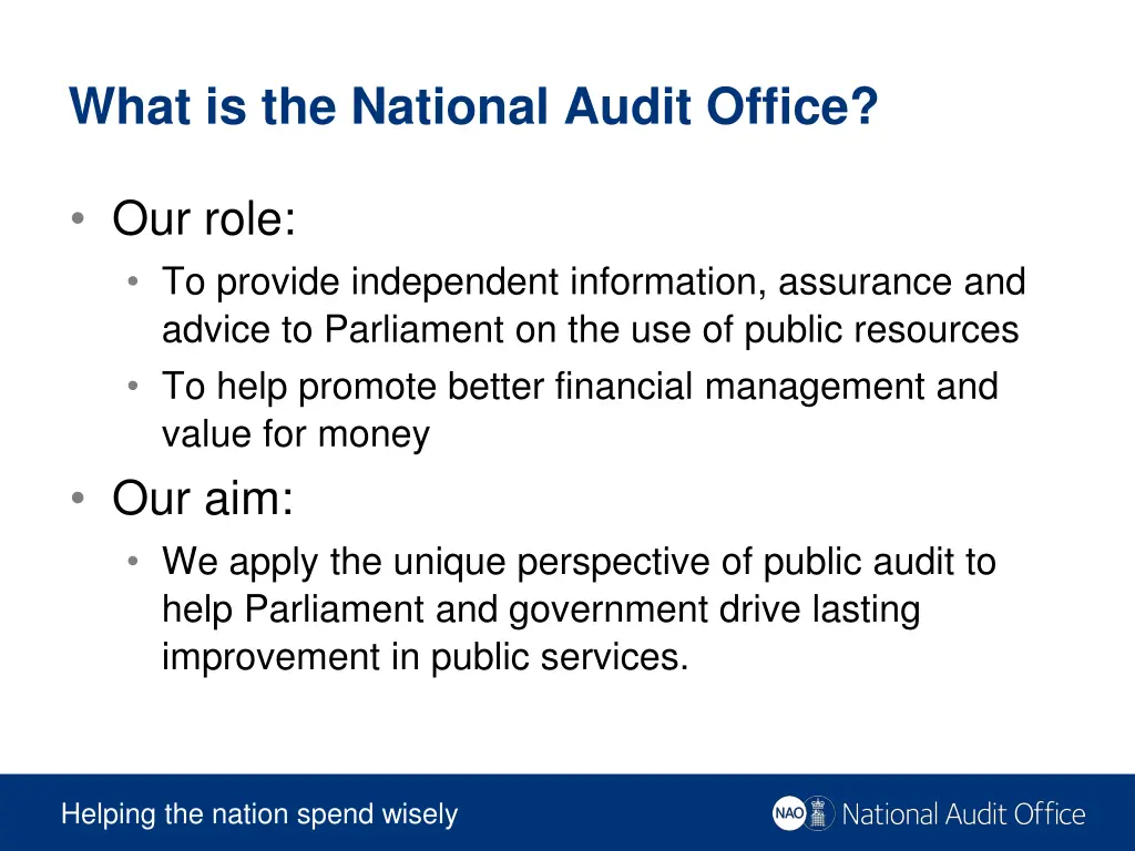 what is the national audit office