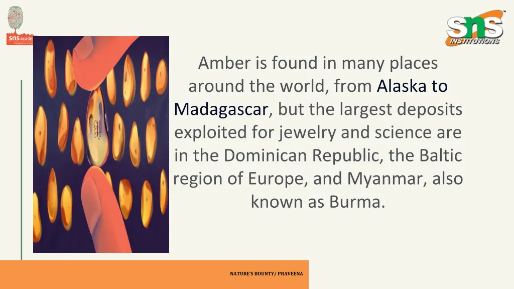 amber is found in many places around the world