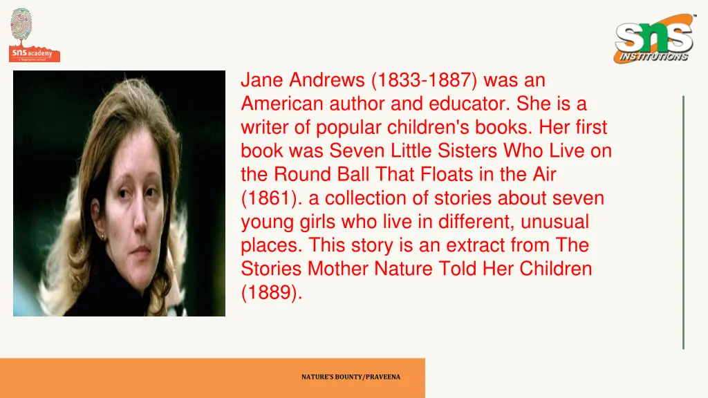 jane andrews 1833 1887 was an american author