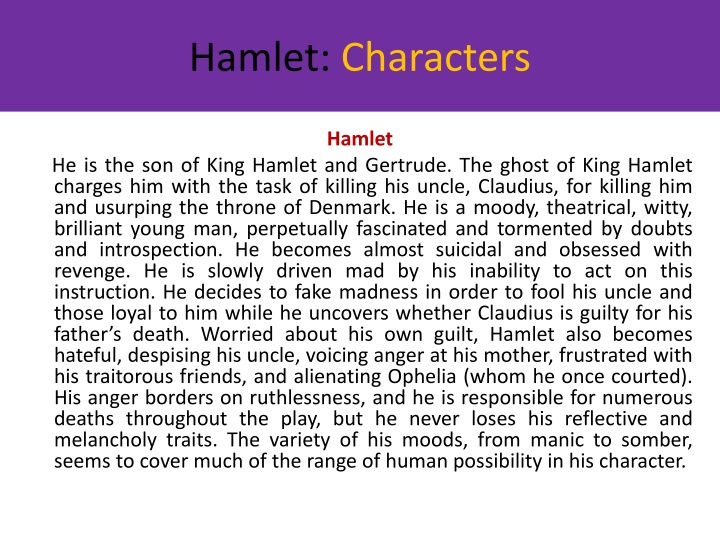 hamlet characters