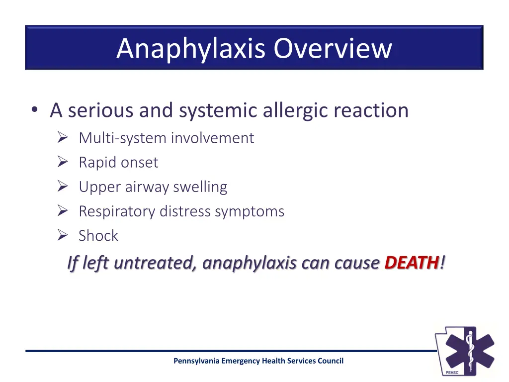 anaphylaxis overview