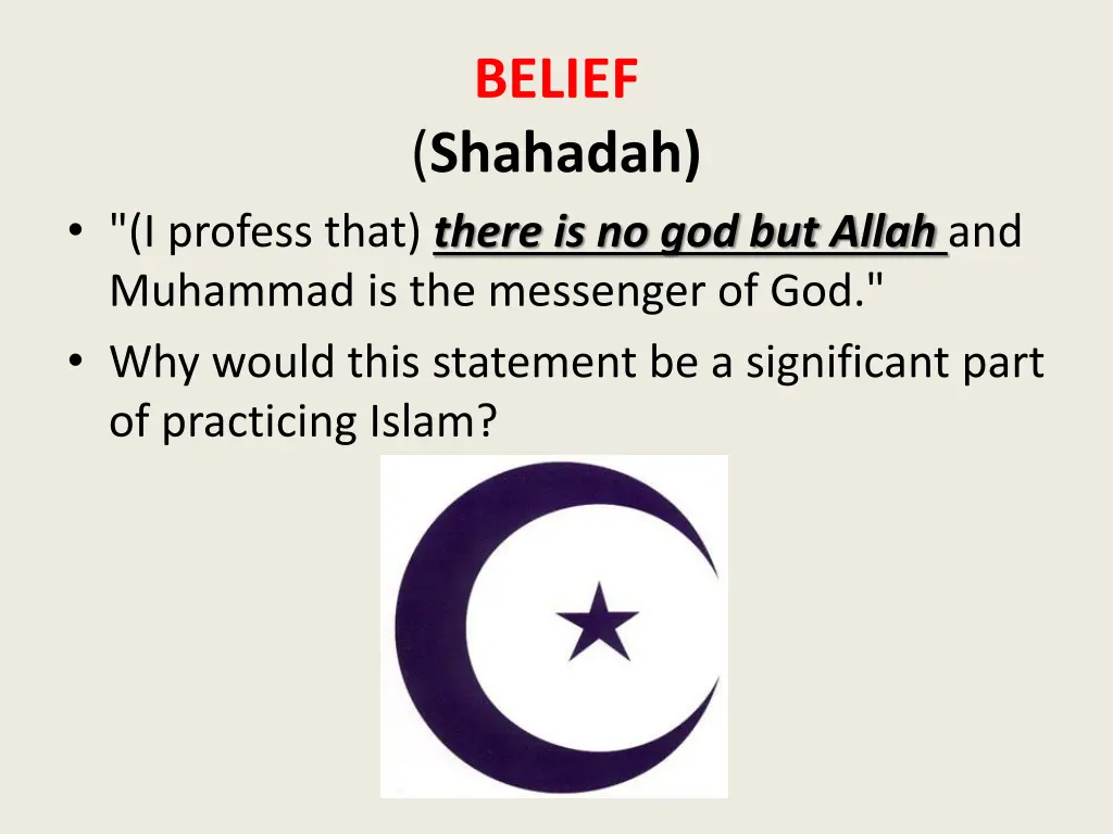 belief shahadah