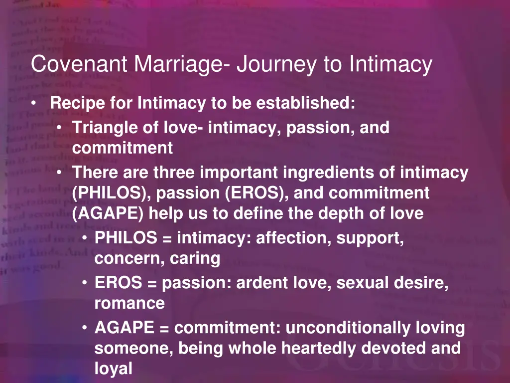 covenant marriage journey to intimacy 6