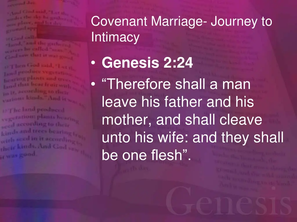 covenant marriage journey to intimacy