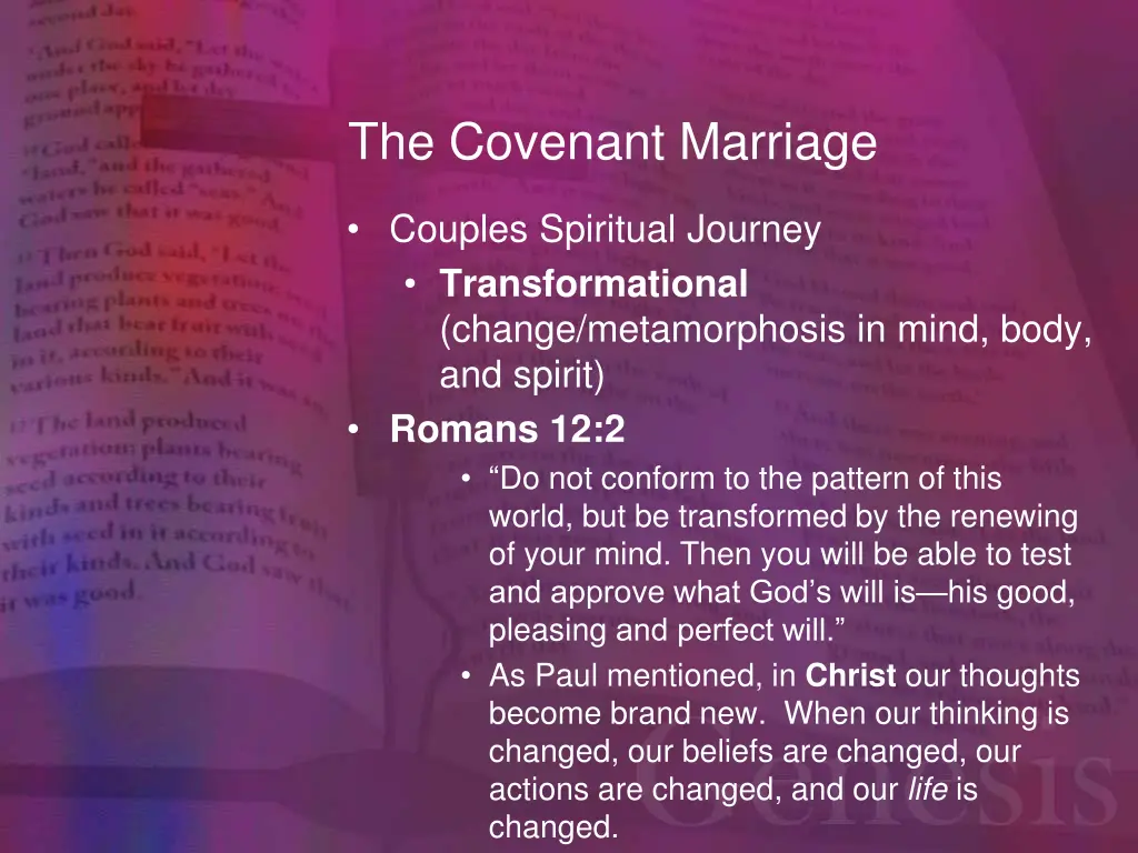 the covenant marriage