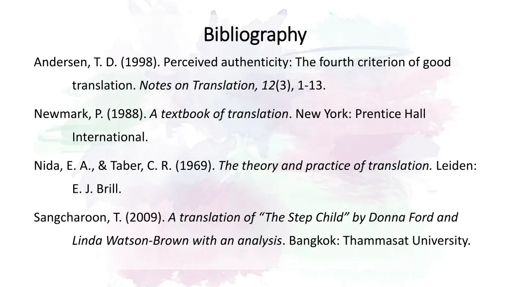 bibliography bibliography