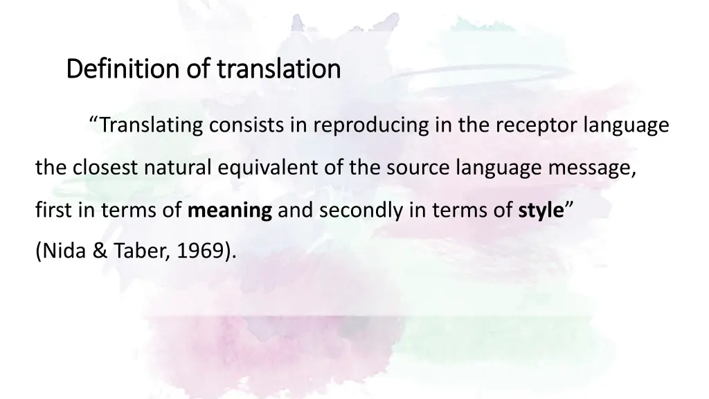 definition of translation definition