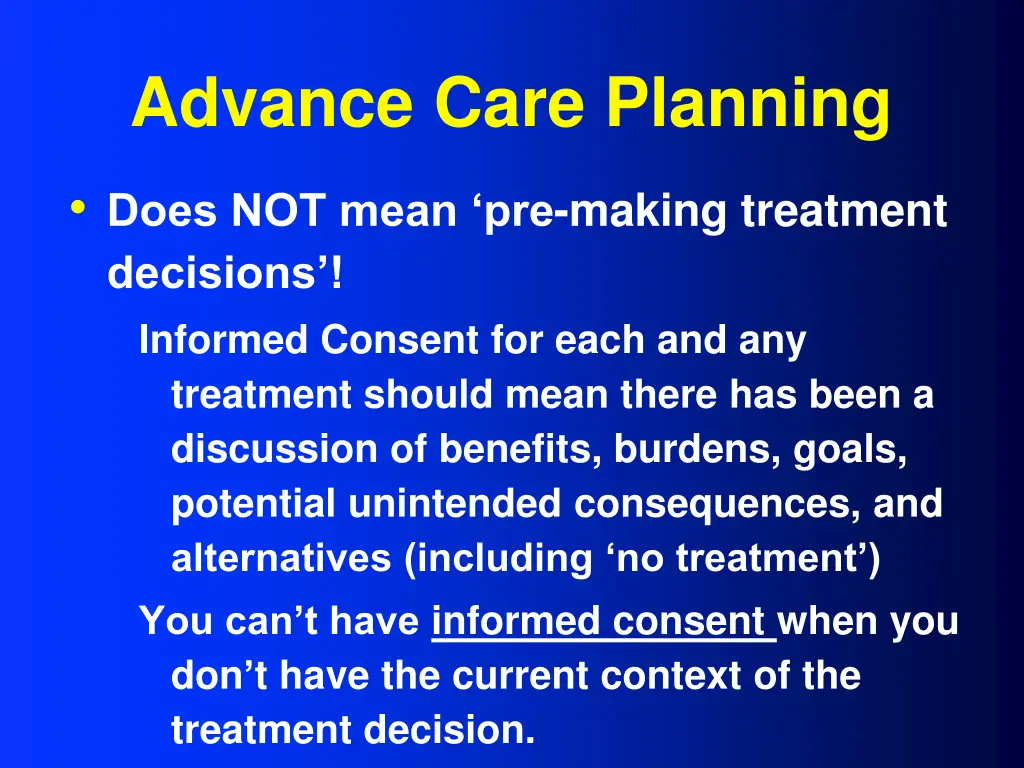 advance care planning