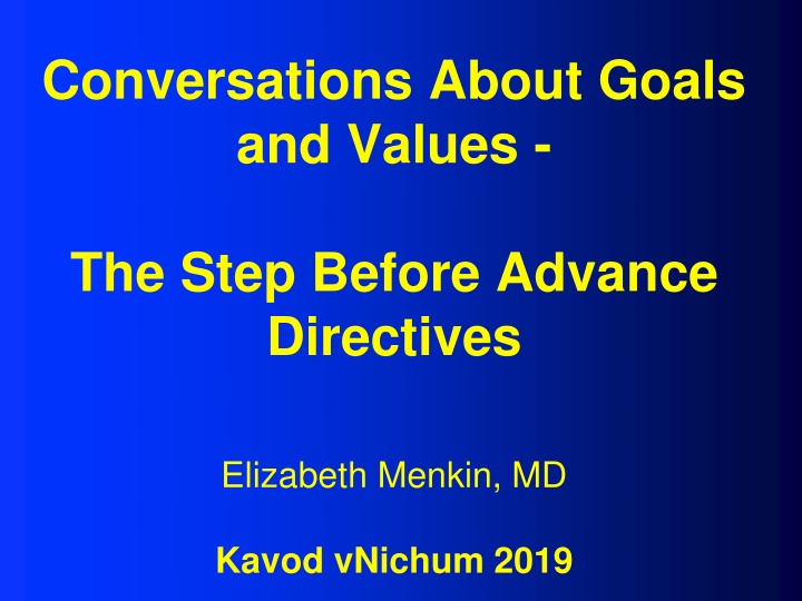 conversations about goals and values