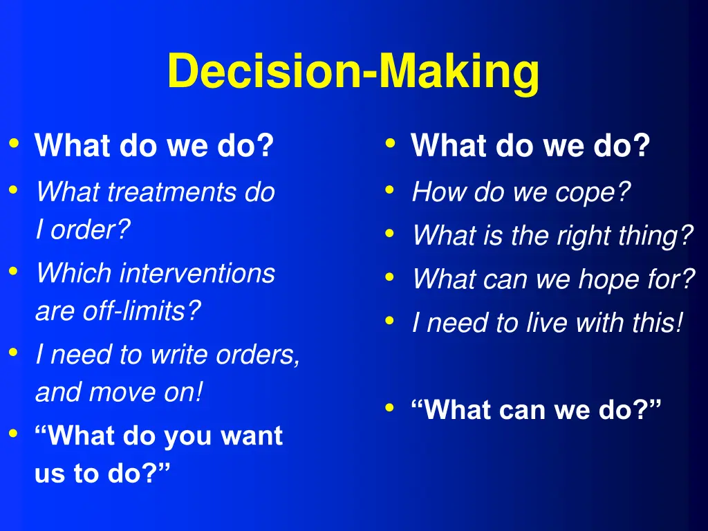 decision making