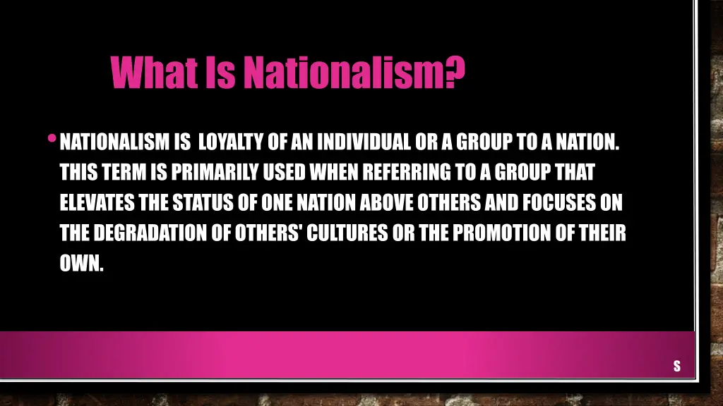 what is nationalism