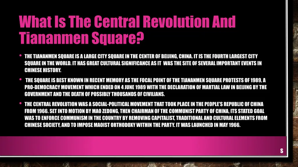 what is the central revolution and tiananmen