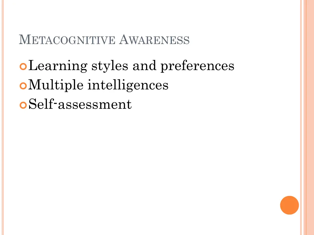 m etacognitive a wareness 2