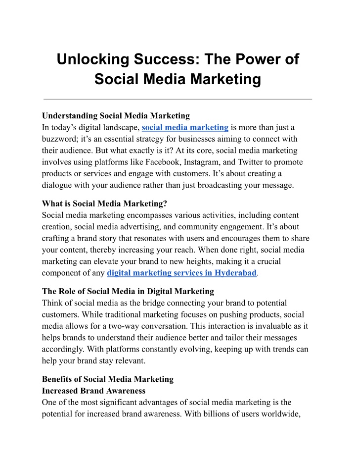 unlocking success the power of social media