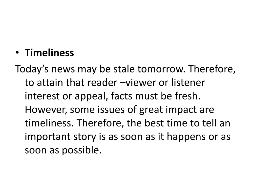 timeliness today s news may be stale tomorrow