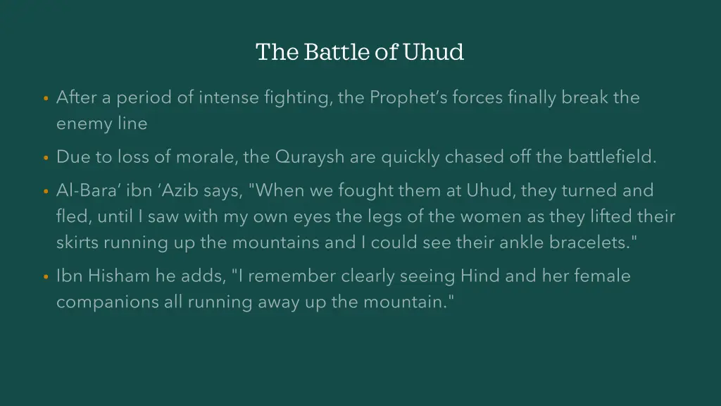 the battle of uhud 1