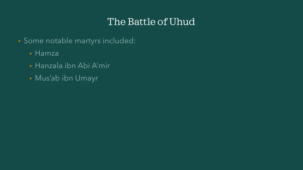 the battle of uhud 14