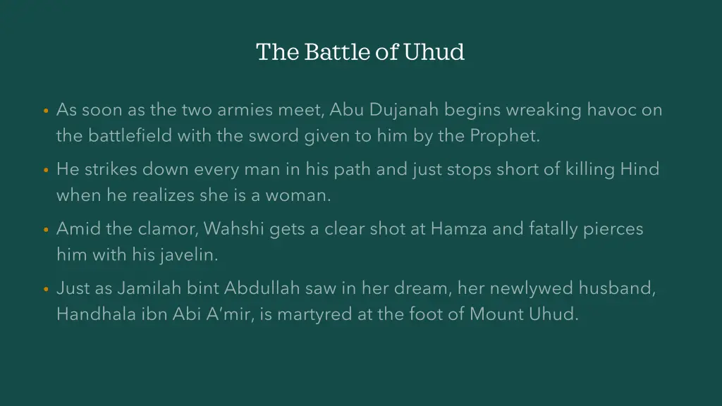 the battle of uhud