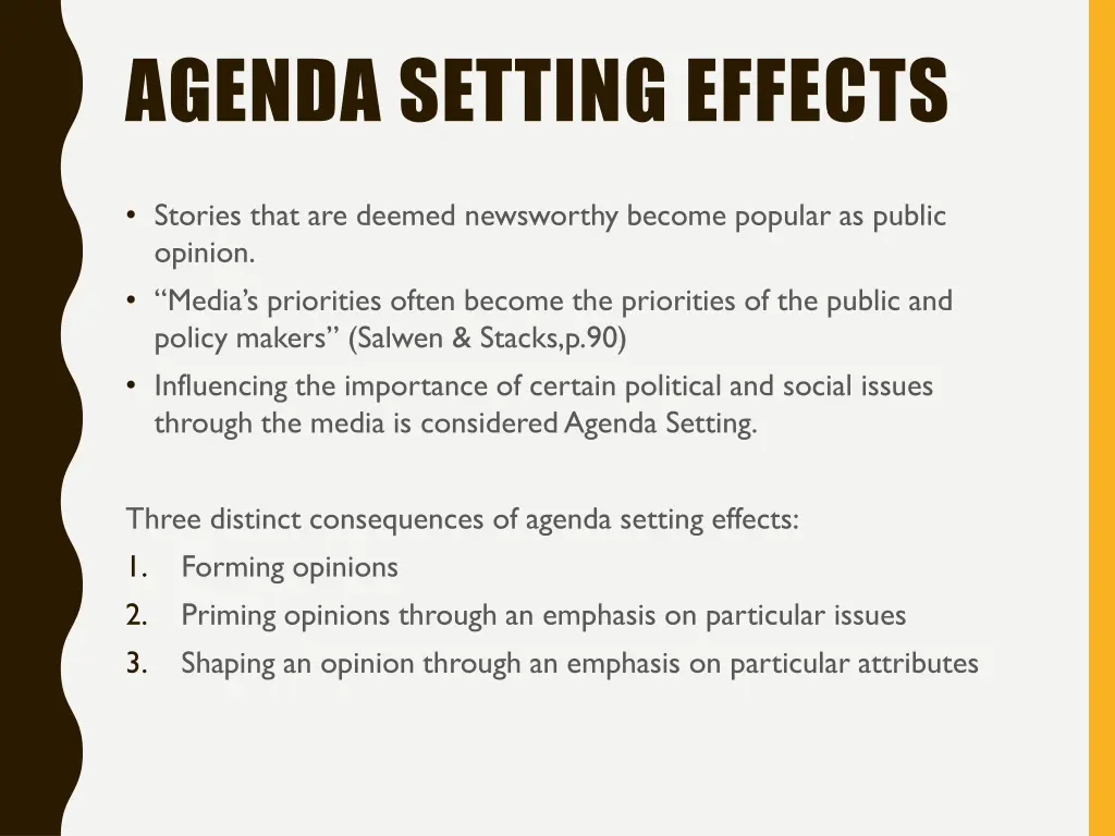 agenda setting effects