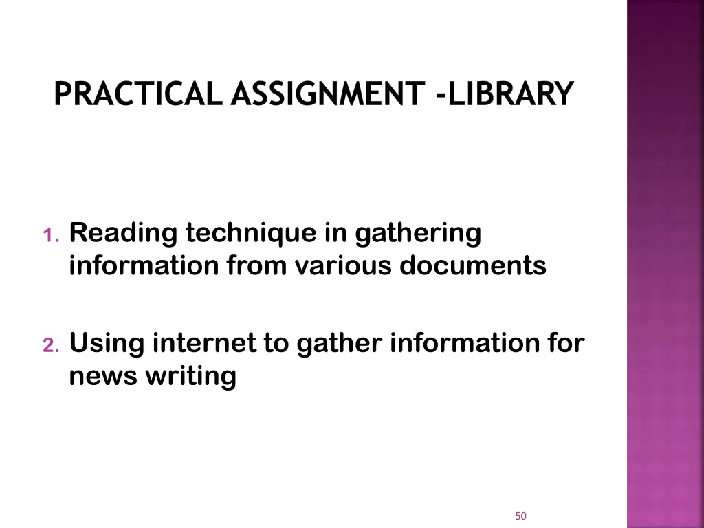 practical assignment library