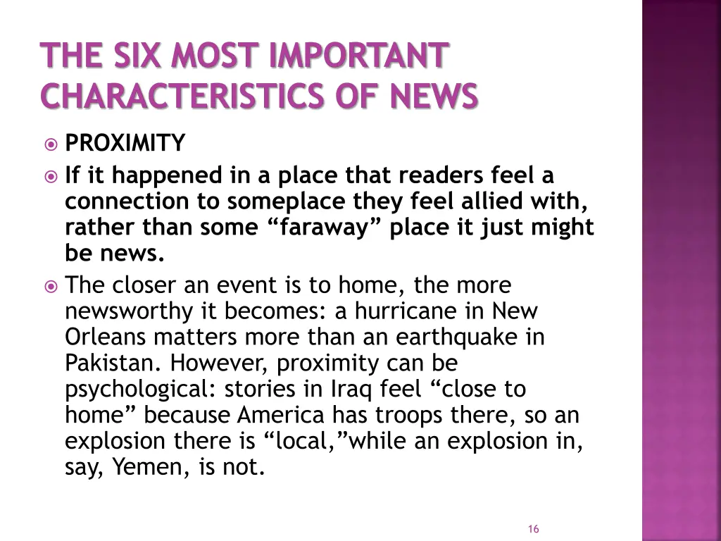 the six most important characteristics of news 2