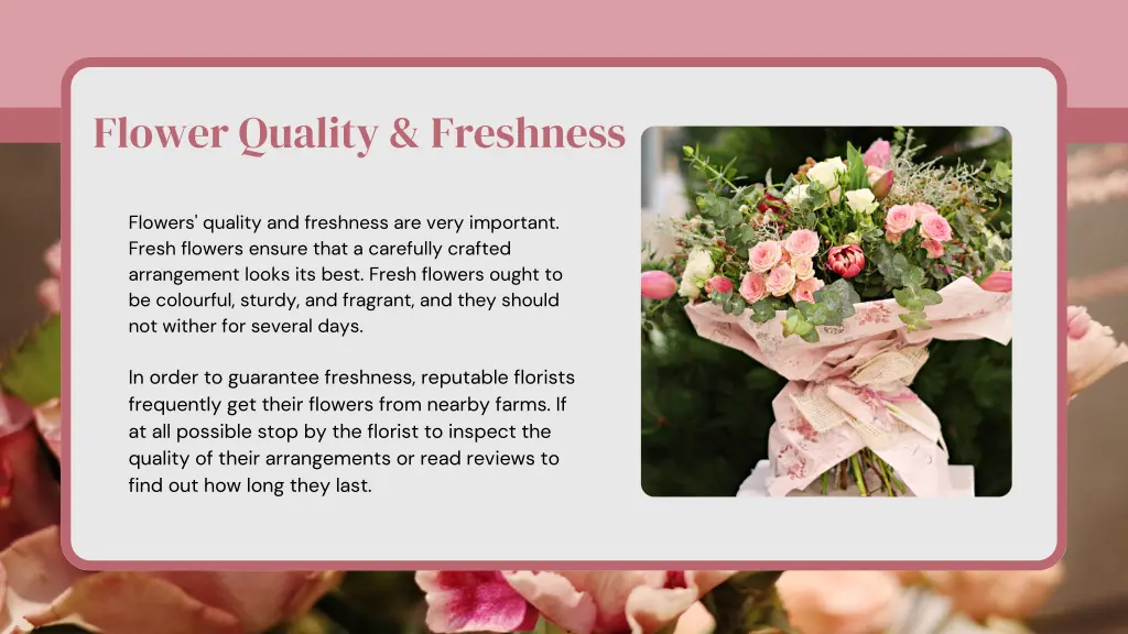 flower quality freshness