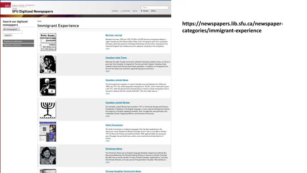 https newspapers lib sfu ca newspaper categories