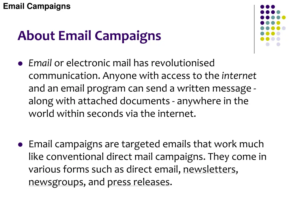 email campaigns