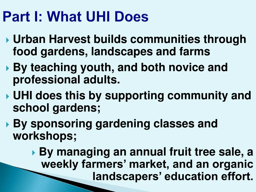 urban harvest builds communities through food