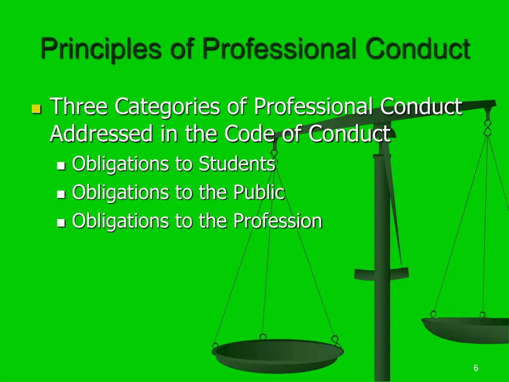 principles of professional conduct