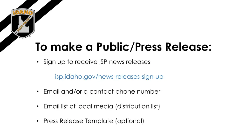 to make a public press release