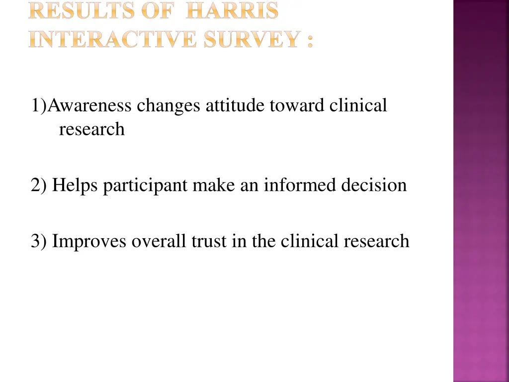 results of harris interactive survey