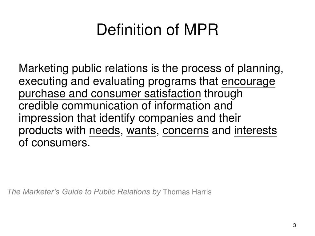 definition of mpr