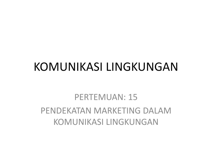 komunikasi lingkungan