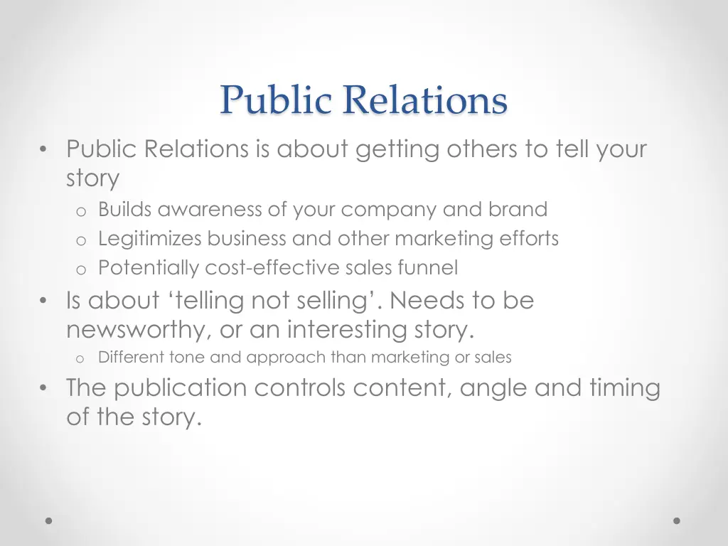 public relations