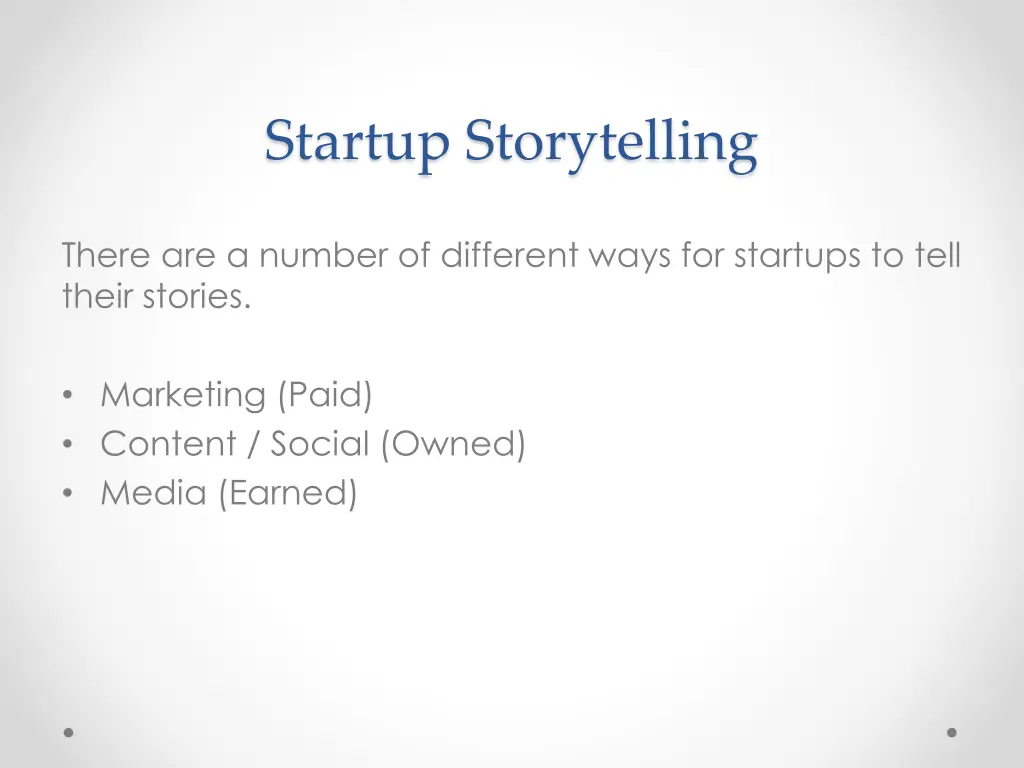 startup storytelling