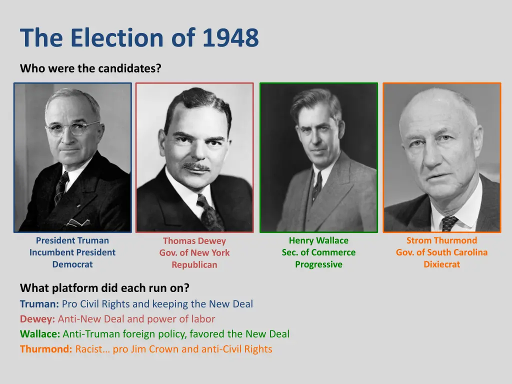 the election of 1948 1