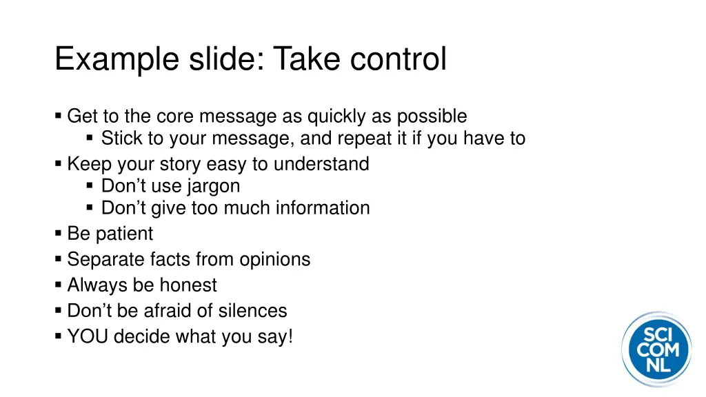 example slide take control